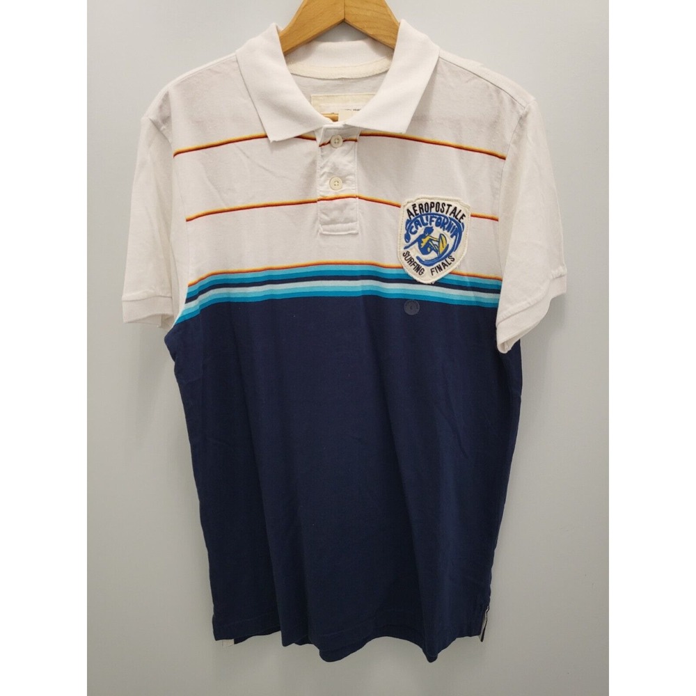 Aeropostale Polo Shirt Mens L California‎ Surfing Finals Patch Deadstock New